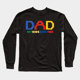 Dad Colorful Building block designs Long Sleeve T-Shirt